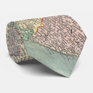 Vintage Map of Belgium & Luxembourg (1804) Tie