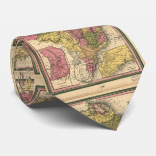 Vintage Map of Brazil (1846) Tie