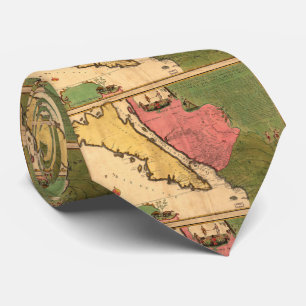 Vintage Map of California (1720) Tie