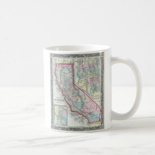 Vintage Map of California (1860) Coffee Mug