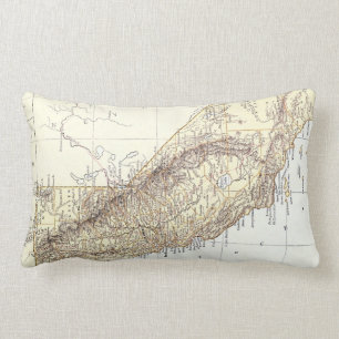 Vintage Map of California (1878) Lumbar Cushion