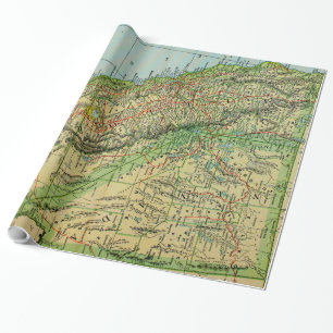 Vintage Map of California and Nevada (1905) Wrapping Paper