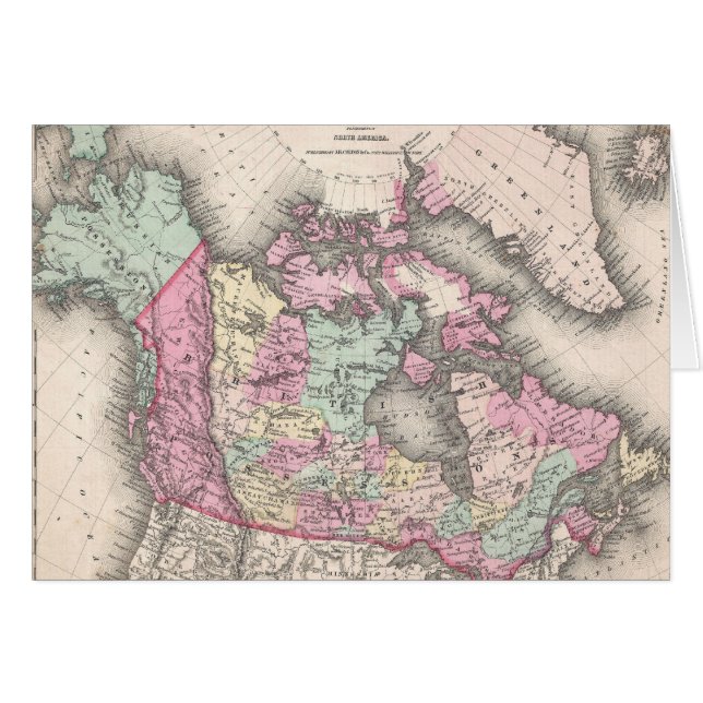 Vintage Map of Canada (1857) (Front Horizontal)