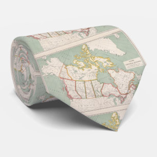 Vintage Map of Canada (1915) Tie
