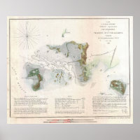 Vintage Map of Cedar Key Florida (1852)