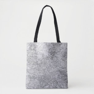 Vintage Map of Central Europe Travel Gift Tote Bag