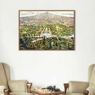 Vintage map of Central Park, New York, 1873 Poster