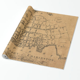 Vintage Map of Charleston South Carolina (1790) Wrapping Paper