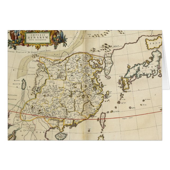 Vintage Map of China | 1662 (Front Horizontal)