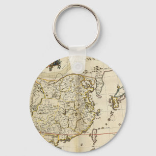 Vintage Map of China   1662 Key Ring