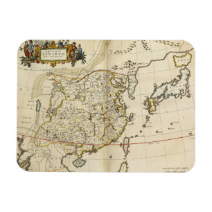 Vintage Map of China 1662 Magnet