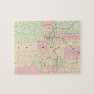 Vintage Map of Colorado (1874) Jigsaw Puzzle