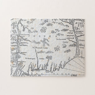 Vintage Map of Connecticut Jigsaw Puzzle