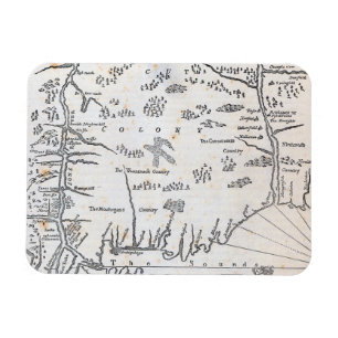 Vintage Map of Connecticut Magnet