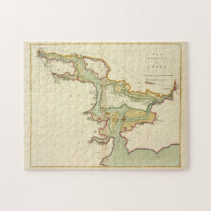 Vintage Map of Cork Harbor Ireland (1702) Jigsaw Puzzle