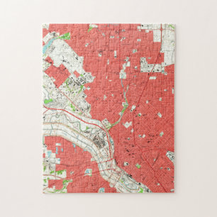 Vintage Map of Dallas Texas (1958) 2 Jigsaw Puzzle