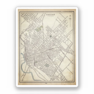 Vintage map of Dallas, TX (1890)