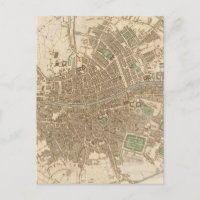 Vintage Map of Dublin (1836)