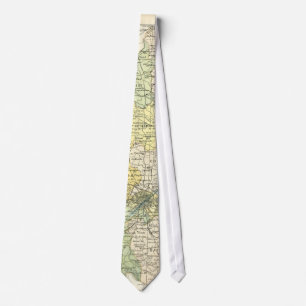 Vintage Map of Dublin and Surrounding Areas (1900) Tie