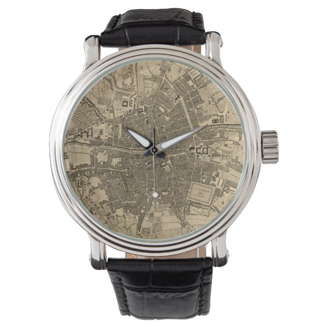 Vintage Map of Dublin Ireland (1797) Watch (Front)