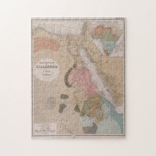 Vintage Map of Egypt (1856) Jigsaw Puzzle