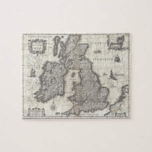 Vintage Map of England and Ireland (1631) Jigsaw Puzzle