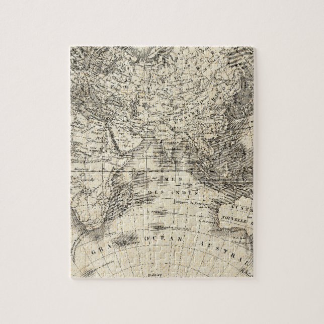 Vintage Map Of Europe and Asia Jigsaw Puzzle (Vertical)