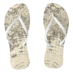 Vintage Map Of Europe and Asia Thongs