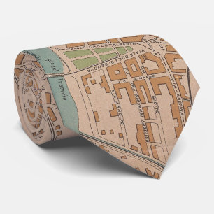 Vintage Map of Florence Italy (1910) Tie