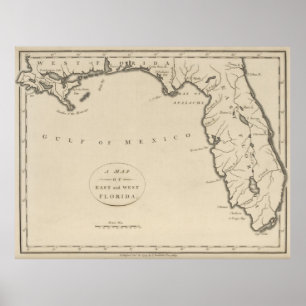 Vintage Map of Florida (1794) Poster