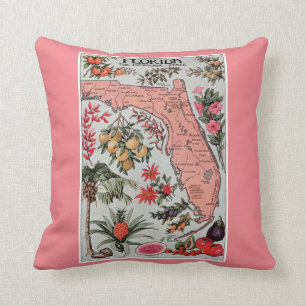 Vintage Map of Florida Pillow