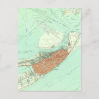 Vintage Map of Galveston Texas (1954) 3