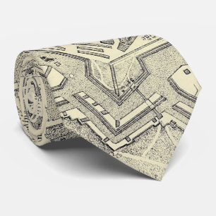 Vintage Map of Geneva Switzerland (1825) Tie