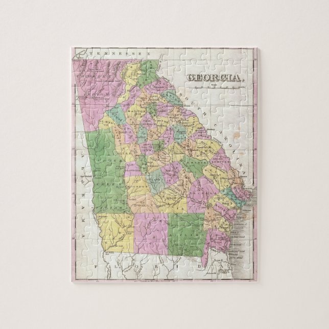 Vintage Map of Georgia (1827) Jigsaw Puzzle (Vertical)