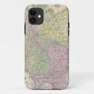 Vintage Map of Germany (1853) iPhone 11 Case