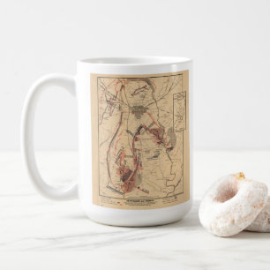 Vintage Map of Gettysburg and Vicinity, July 1863 Coffee Mug