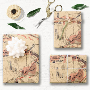 Vintage Map of Gettysburg and Vicinity, July 1863 Wrapping Paper Sheet