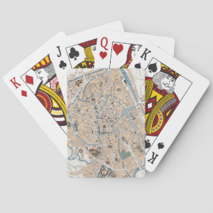Vintage Map of Ghent Belgium (1905) Playing Cards