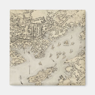 Vintage Map of Gloucester Massachusetts (1873) Magnet
