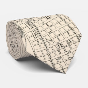 Vintage Map of Harrisburg PA (1877) Tie