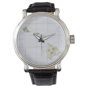 Vintage Map of Hawaii (1883) Watch