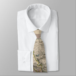 Vintage Map of Houston Texas (1895) Tie