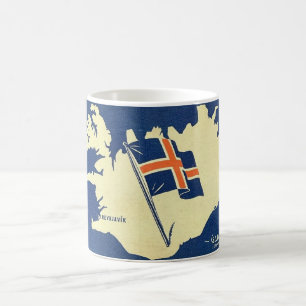 Vintage Map of IceLand Mug