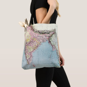 Vintage Map of India   1877 Tote Bag