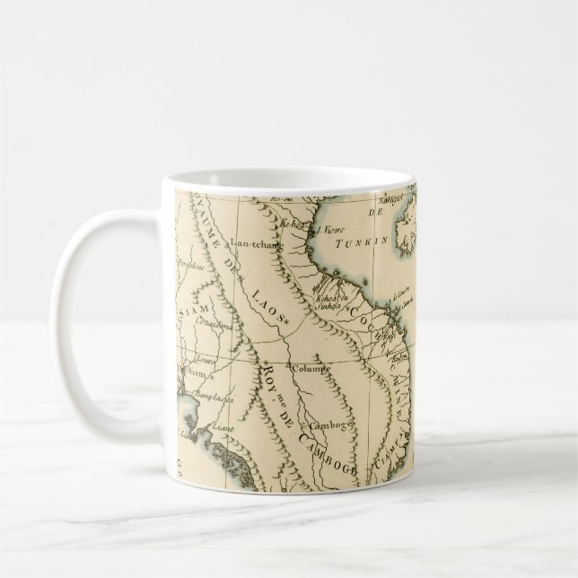 Vintage Map of India |  Indian Ocean Coffee Mug (Left)