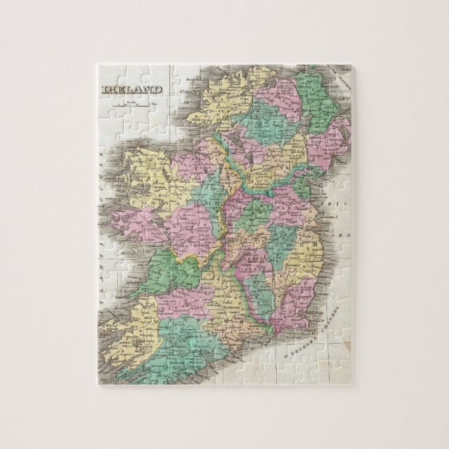 Vintage Map of Ireland (1827) Jigsaw Puzzle (Vertical)