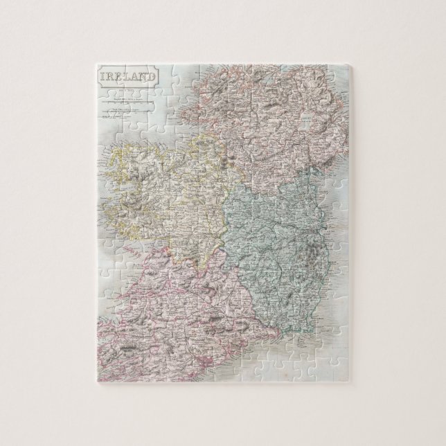 Vintage Map of Ireland (1850) Jigsaw Puzzle (Vertical)