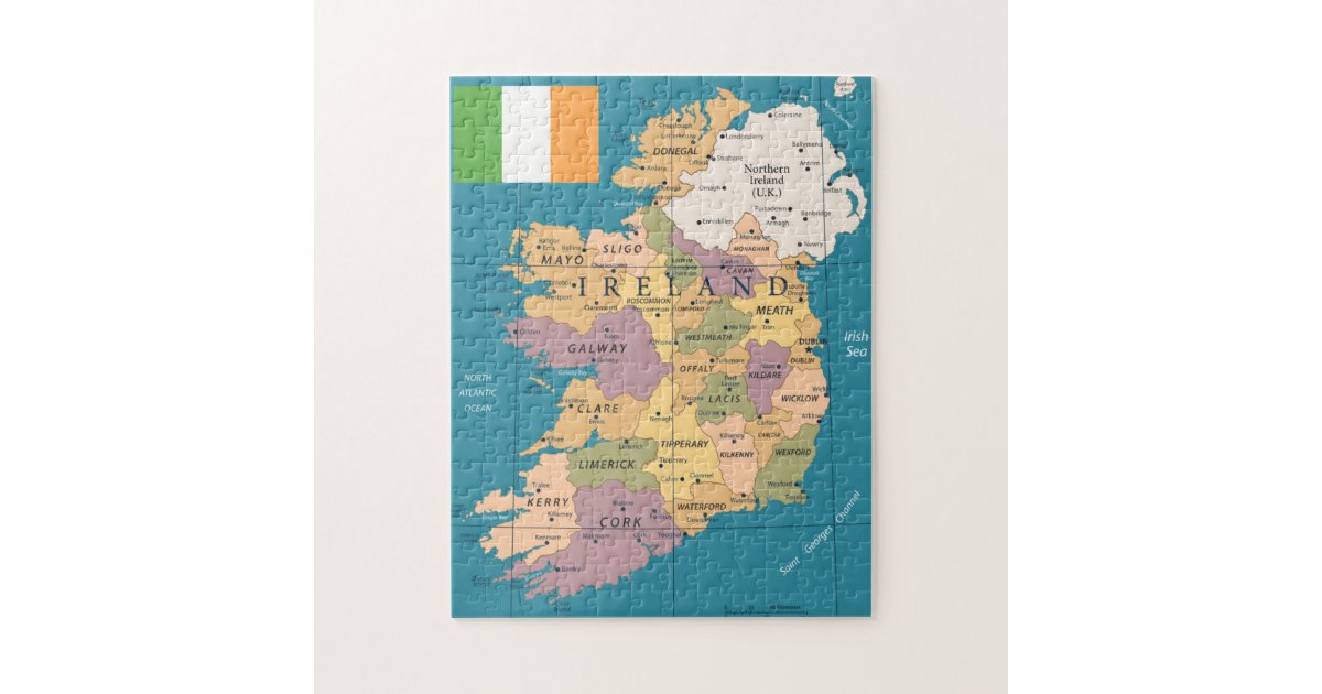 Vintage Map of Ireland Jigsaw Puzzle | Zazzle.com.au