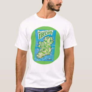Vintage Map of Ireland Postcard T-Shirt