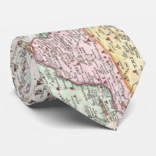 Vintage Map of Israel (1632) Tie